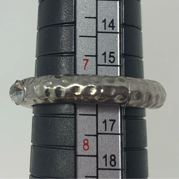 Three Hammered Stackable Rings - Picture 4 of 4